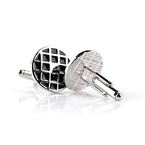 Mancuernillas para Hombre Forma Redonda Plata Personalizadas miniatura 6