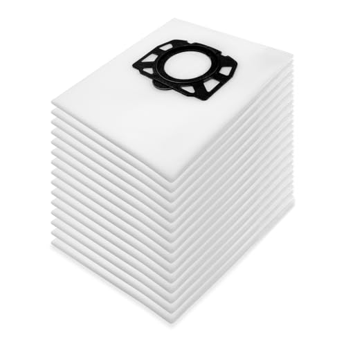 Lot de 10 Sacs Filtrants pour Aspirateur Pour Kärcher WD4, WD5, WD6, MV4, MV5, MV6 - Non-Tissé 487, Aspirateur Humide et Sec, Dimensions 42x49cm