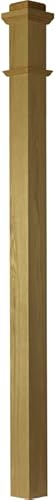 Amish Made 4075S Solid Red Oak Plain Box Newel Post