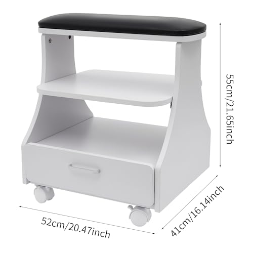 Carro de Pedicura de 3 Niveles para Salón de Belleza Negro miniatura 3