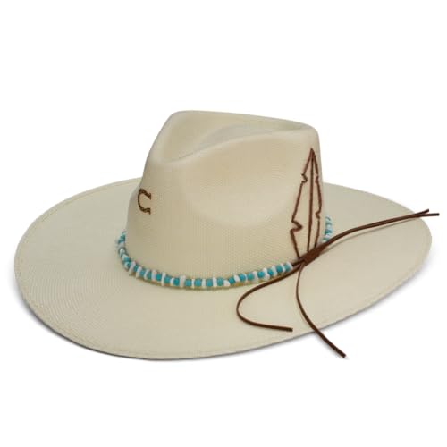 Charlie 1 Horse Midnight Toker Straw Fashion Hat (US, Alpha, Medium, Natural Straw)