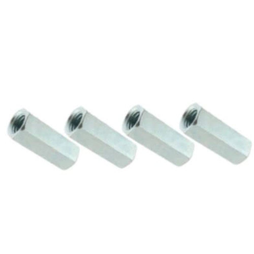 4 Pack Long Hex Coupling Nut with Zinc Plate 7/16-14 x 1-3/4