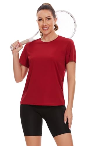 6 Pack Workout Tops for Women Short Sleeve UPF Sun Protection Athletic T Shirts Quick Dry Tennis Yoga Running Crew Neck Tee2
