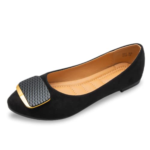 Sixth Street Womens Casual Comfortable and Lightweight Ballerina Ballet Flats - Black - (Size-40) SXT 008 (B0BB1P5WRX) Amazon Price History, Amazon Price Tracker