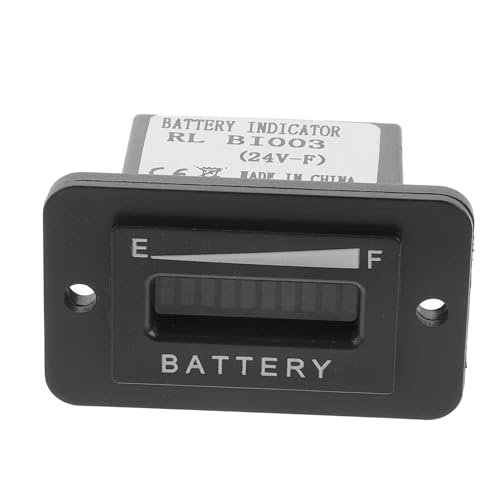 PLAFOPE 1Pc Portable Battery Power Indicator LED Voltage Gauge Tester for Systems Compact Battery Level Monitor with LED Display Reverse Connection Protection for Car