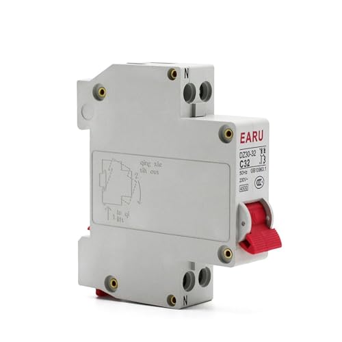 Mini disyuntor magnetotérmico DZ30-32 DPN 1P+N 10A automático para instalación en riel interno
