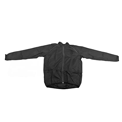 Chaqueta rompeviento liviana para ciclismo negra miniatura 5