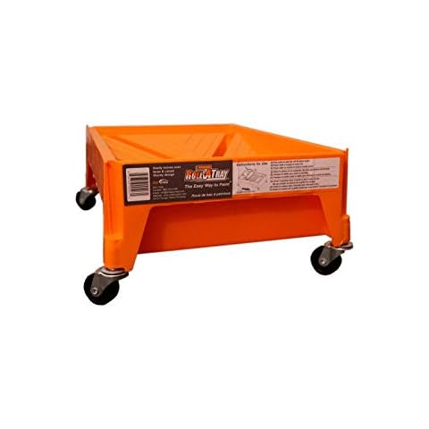 Orange; Paint Tray On Wheels, Roll A Tray Cover