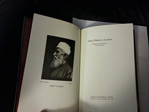 Abdul Baha In London 0900125500 Book Cover
