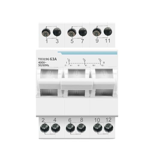 3P 63A 240V MTS Dual Power Manual Transfer Isolating Switch Interlock Circuit Breaker 1Pcs(40A)