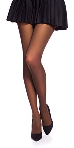 Romartex Microfaser Strumpfhose 20 DEN in 19 Farben und 3 Großen L dunkelbraun