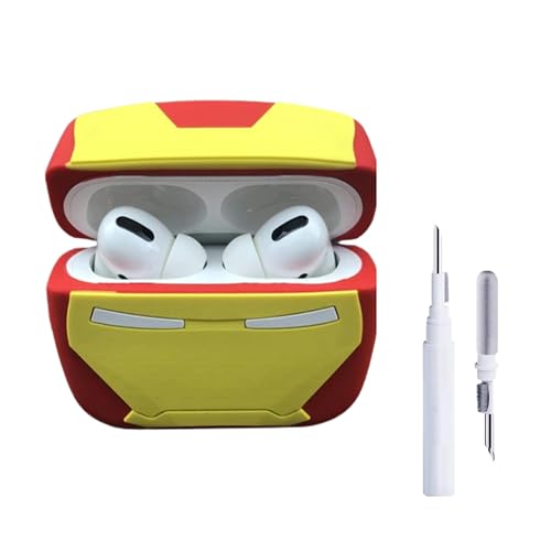Image of YODI Case Cover for Airpods Pro|Pro 2|Airpods Pro 3|Airpods 4 Pouch, Silicone Cases with Cleaner Kit 360 Drop Protection,Shock-Resistant (IRAEN Man, Airpods 4)