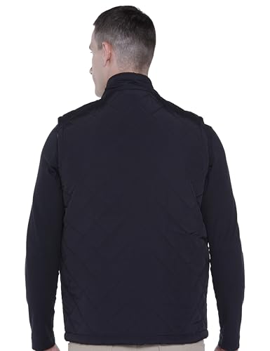 Image of Qube By Fort Collins Men's Sleeveless Jacket - Diamond Quilted Padded Vest for Men | Full Zip High Neck Half Jacket with Stand Collar & Side Pockets for Winter Wear, Office, Travel & Daily Use
