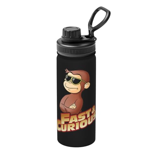 おさるのジョージ 水筒 真空断熱 保温 保冷 スポーツボトル 人気 ステンレスボトル スポーツ飲料対応 漏れない 直飲み530ml 男の子 女の子 大人 子供 グッズ キャラクター 雑貨