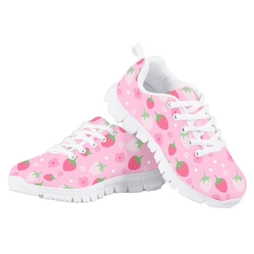 Pink Girls Sneakers Kids Lightweight Breathable School Athletic Running Walking Shoes