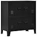 vidaXL Aktenschrank mit 4 Türen Industriell Büroschrank Werkzeugschrank Metallschrank Stahlschrank Lagerschrank Materialschrank Schwarz 75x40x80cm Stahl