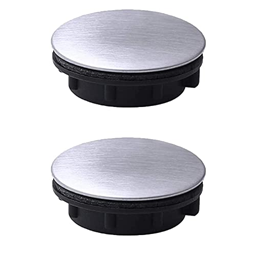 2Pcs Waschbecken Band Lochabdeckung Edelstahl Wasserhahn Loch Abdeckung Waschbecken Loch Platte Stopper Abdeckung Blindstopfen für Badezimmer Küche (Installationsloch für 1,2-1.6in/31-40mm) Cover
