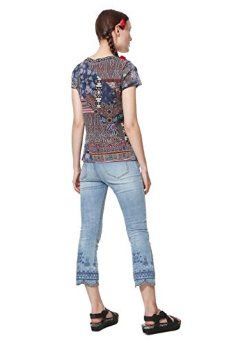 Desigual T-Shirt Short Sleeve Lucia Woman Blue