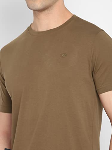 Image of Allen Cooper Men's Super Combed Cotton Rich Solid Round Neck Half Sleeve T-Shirt