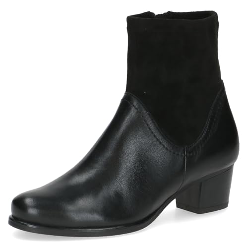 Bottines femme talon stable CAPRICE et zip latéral pour marche facile