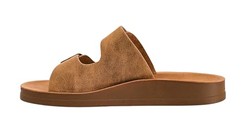 Corkys Footwear Let's Be Real Sandals - Featuring Two Adjustable Straps, A Rhinestone Covered Upper, Easy on and Off, and Comfy Insoles For All Day Wear