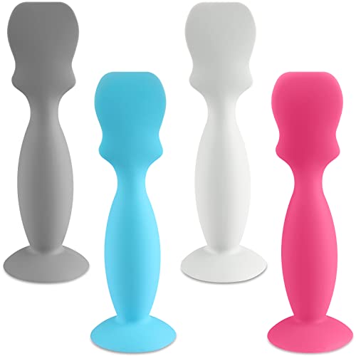 Image of 4 Pack Baby Diaper Cream Brush, Diaper Cream Spatula Applicator Silicone Baby Butt Paste Spatula for Babies, Newborn (Blue,Pink,Gray,White)