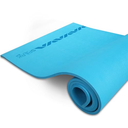 Image of Nivia Spark EVA Yoga Mat for Men & Women, 4 mm with Carry strap, Anti Skid, Exercise Mat for Home Workout, Foldable yoga mat, For Gym Exercise /Fitness (Teal Blue)