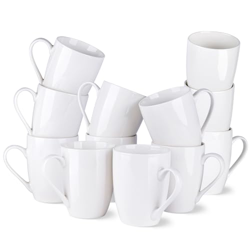 GBHOME 12 OZ Off White Coffee Mugs, Ceramic Coffee Mugs