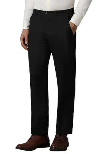 Image of Louis Philippe Men's Regular Fit Mid Rise Pants