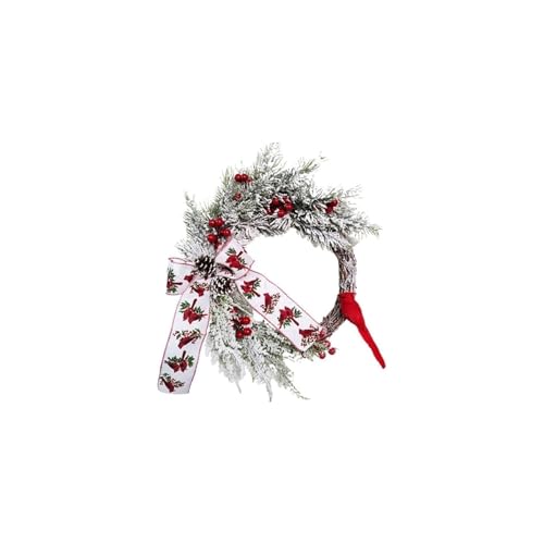 Couronne de Noël extérieure de 50cm, décoration suspendue de maison