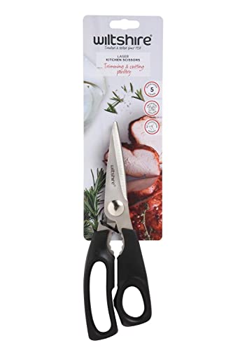 Wiltshire Laser Plus Kitchen Scissors, Kitchen Shears, Stainless Steel Blade with Plastic Handle, Right and Left Handed - Image 2