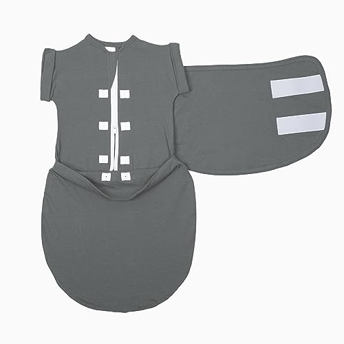 Image of embe 2-Way Transition Swaddle, 12-18 lbs, Arms & Legs In Or Out, Warm Up & Cool Down 100% Cotton, 3-6 Months