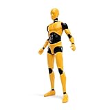 SOUFORCE 1:12 Scale Male Figure Body 6in Flexible Yellow Testman Crash Test Dummy Action Figure Doll Miniature Figure Collection