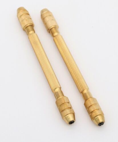 Replacement for Double End Pin Vise 2 PACK Watch Clock Jewelry Repair Tool Brass Broach Vice