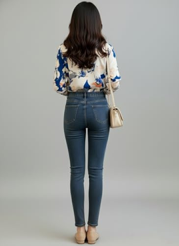 Image of Trendy Queen Women's Printed Straight Mandarin Neck Shirt for Women's | Tops for Woman Shirts | Shirt for Women Stylish Western (SD778 S)
