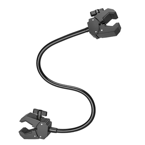 Image of Universally Heavy Duty Flexible Arm Clamp for Photography Video Equipment and Outdoor Mounting Applications Strong Hold Metal Double Clamp Flexible Arm Photography Light Stand