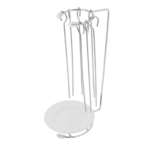 HOLIDYOYO Support à Brochettes Pour Barbecue De Cuisson Ustensiles Acier Inoxydable Support à Brochettes Pour Grillades De Cintres Pour Barbecue Fixation Pratique Des Aliments