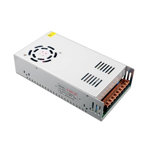 HPMN 48V 10A Power Supply 480W Switching Power Adapter Converter AC 110-220V to DC 48 Volt 10 Amp Universal Regulated Transformer for LED Strip Light CCTV Camera