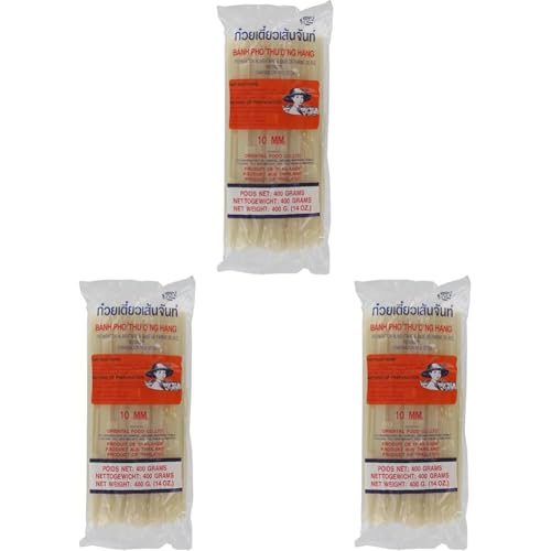 FARMER - Fideos de arroz en bastones rectos de 10 mm - 1 x 400 g (Paquete de 3)