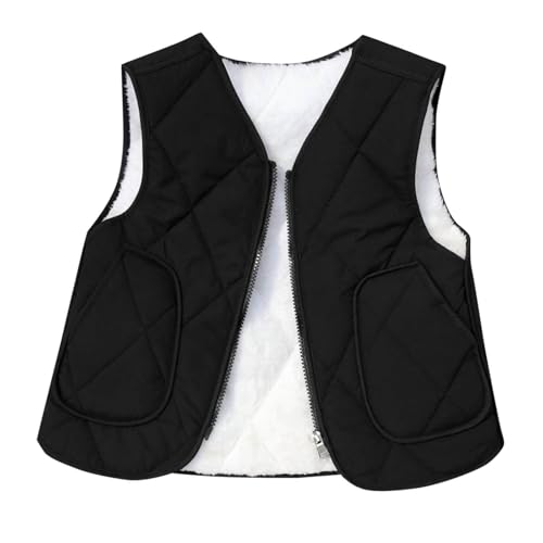 Girls Puffer Vest Quilted Padded Puffy Vest Pockets Lightweight Full-Zip Outerwear Warm Sleeveless Vests 3-14Y