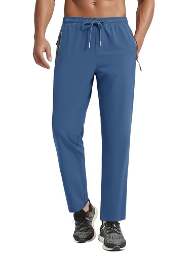 Forik Men's Joggers Lightweight Quick Dry Water Resistant Hiking Athletic Pants Sweatpants with Pockets Elastic Waist2