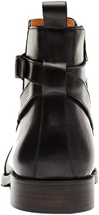 Santimon Men's Buckle Chelsea Boots Fshion Dress Boots Ankle Boots Formal Leather Shoes Black 13 US | Image 6
