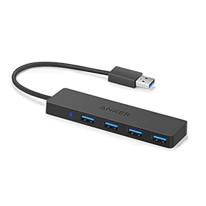 Anker 4-Port USB 3.0 Ultra Slim Data Hub for Macbook, Mac Pro/mini, iMac, Surface Pro, XPS, Notebook PC, USB Flash…