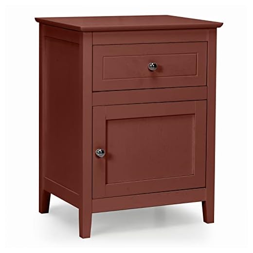 COSTWAY Mesita de Noche Moderna, Mesita con 2 Niveles y Superficie Espaciosa, Mesita a la Moda con Cajón Extraíble y Armario Amplio, Mueble de Sofá con Sólidas Patas de Madera (marrón)