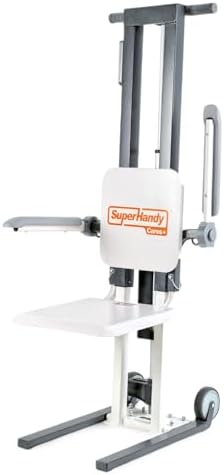 SuperHandy Electric Floor Lift for Seniors and People with Disabilities - Portable, Adjustable, 500LBS Weight Limit, Human Floor Lift, Ergonomic Design, Dual Power, Easy Storage [Patent Pending]