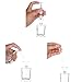6 Pack 30ml / 1 Oz Transparent Refillable Perfume Bottle, Portable Square Empty Glass Perfume Atomizer Bottle Spray Applicator with 4 kinds of perfume dispenser(6 Pack 30ml / 1.01 oz. Transparent