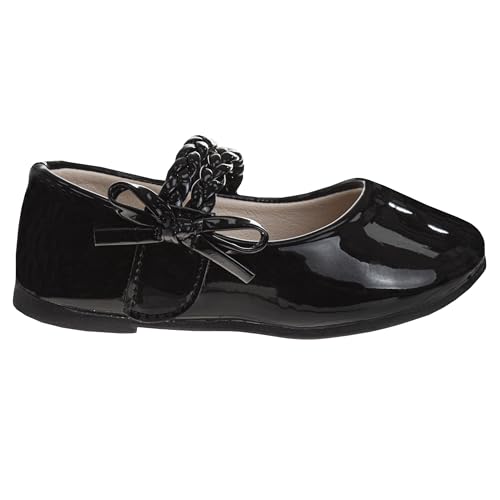 Girls Maryjane Flats Slipon Dual Strap Closure - Formal Dress Shoes Mary Jane Sandal Flat2