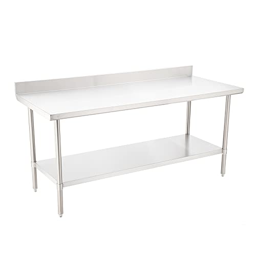 Restaurantware Kitchen Tek 30 x 72 Inch Stainless Steel Table 1 Commercial Work Table - 4