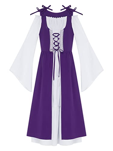 Disfraz infantil de princesa medieval vintage para niñas miniatura 3
