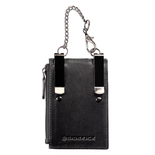 Image of RFID Blocking Boot Wallet with Security Chain & Zipper Lock - Genuine Leather Wallets for Men, Travel Wallets Women, Minimalist Leather Card Holder
